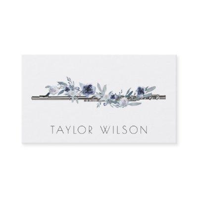 dusty blue flowers flute teacher