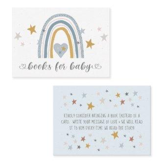 Dusty Blue Modern Rainbow Books for Baby Enclosure
