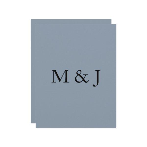 Dusty Blue Weddings Bridal Party Monograms Custom Letterhead