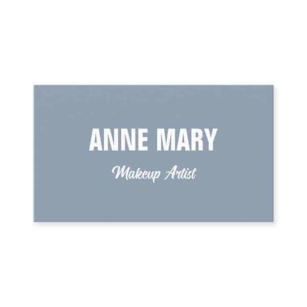 Dusty Blue White Wedding Makeup Artist Elegant