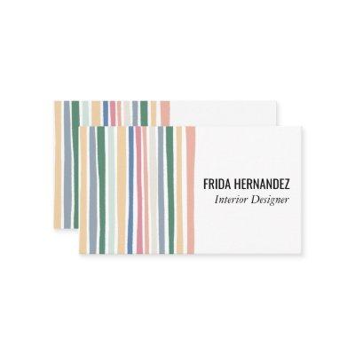 Dusty Colorful  Minimalist Stripes