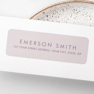 Dusty lavendel minimal elegant return address label