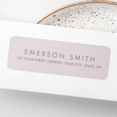 Dusty lavendel minimal elegant return address label