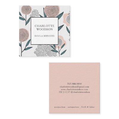 Dusty Peach Floral Doula Magnetic