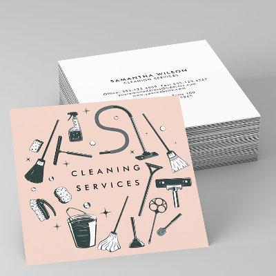 Dusty Pink Cleaning Services Square  Square