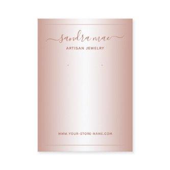 Dusty Rose Blush Pink Ombre Jewelry Display Card
