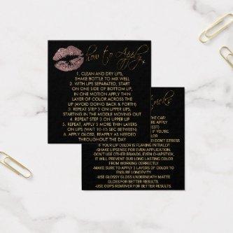 Dusty Rose Glitter Lips 2 - How to Apply