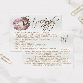 Dusty Rose Glitter Lips 2 - How to Apply