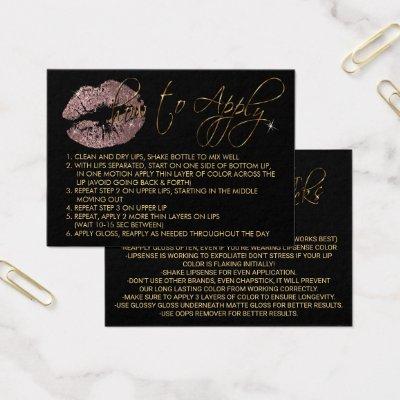 Dusty Rose Glitter Lips - How to Apply