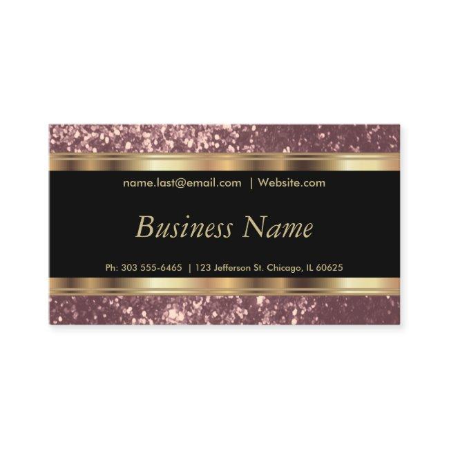 Dusty Rose Gold Glitter and Elegant Gold