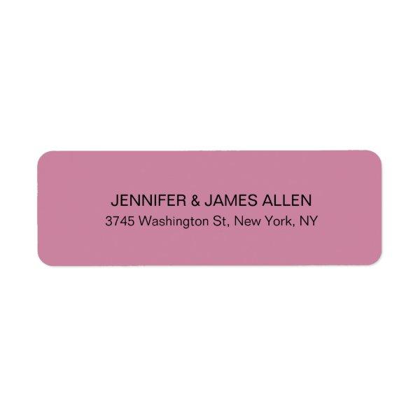 Dusty Rose Unique Creative Clean Style Family Name Label