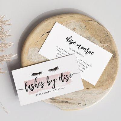 Dusty Rose Watercolor Lash Services