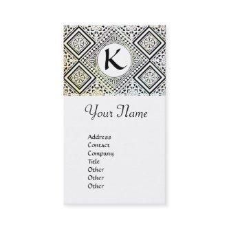 EAGLE ELEGANT BLACK AND WHITE DAMASK MONOGRAM