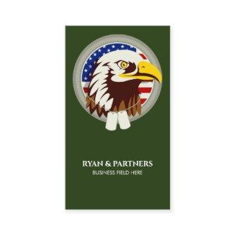 Eagle Emblem USA Flag Vertical