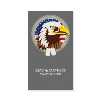 Eagle Emblem USA Flag Vertical