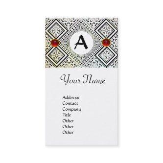 EAGLE  MONOGRAM , bright RED RUBY