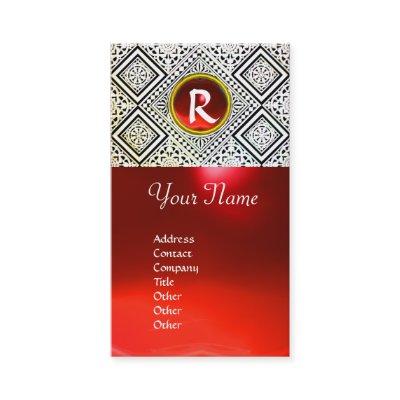 EAGLE ,  MONOGRAM ,Red ruby