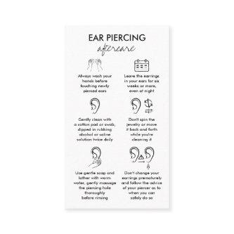 Ear Piercing Care Instruction