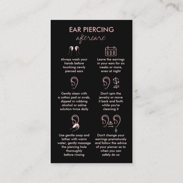 Ear Piercing Care Instructions