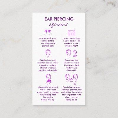 Ear Piercing Care Instructions Extensions