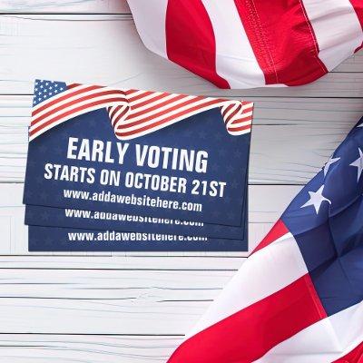 Early Voting American Flag Election Dates