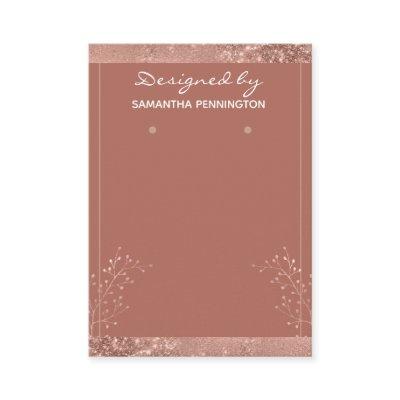 Earring Display Rose Gold Floral