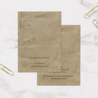Earring Jewellery Display Card, Recycle Design Art