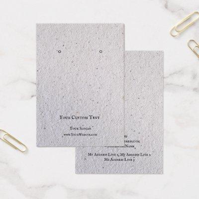 Earring Jewelry Display Card, Recycle Gray paper