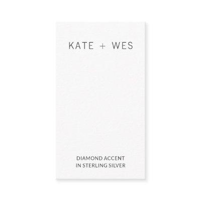 Earring & Necklace Set Jewelry Display Card