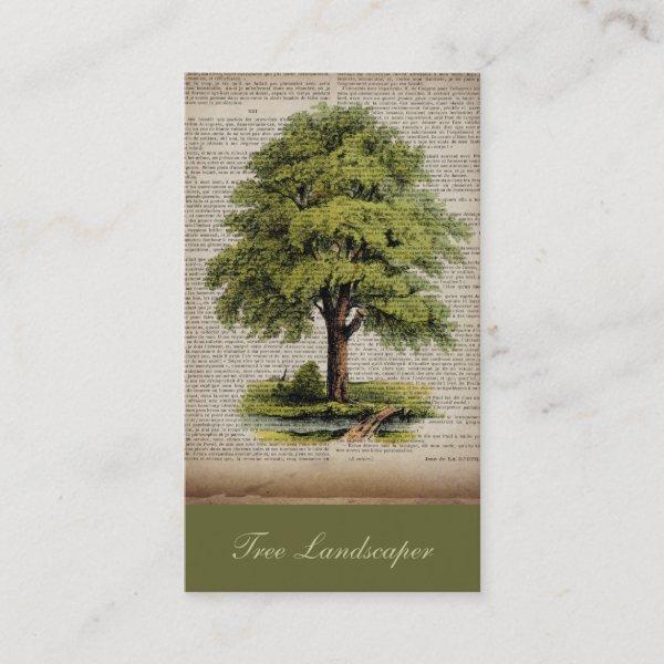 Earth Day ECO dictionary prints vintage oak tree