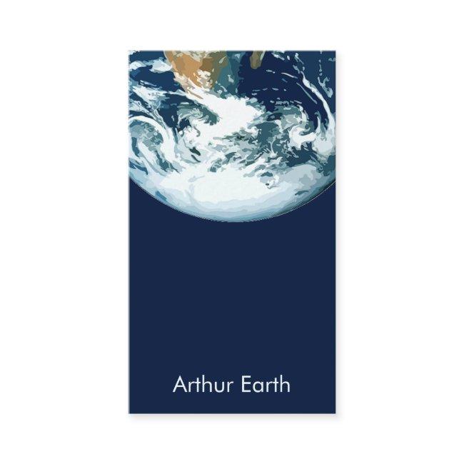 Earth from Space w/ QR Code