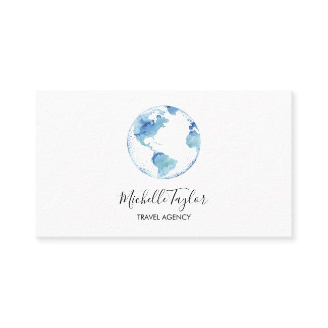 Earth Globe Word Map Travel Agency Agent QR code