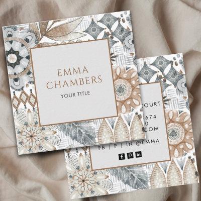 Earthy Boho  Square