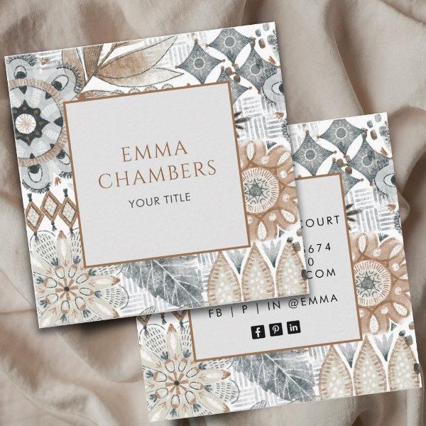 Earthy Boho  Square