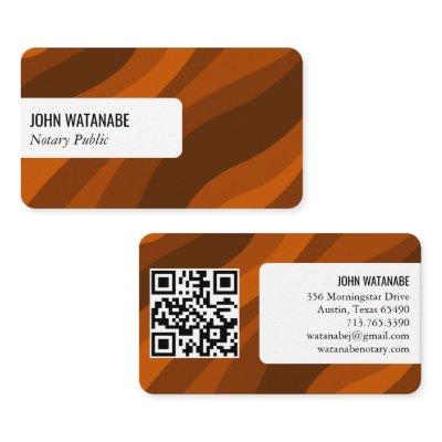 Earthy Curves Retro Minimalist Stripes Custom QR