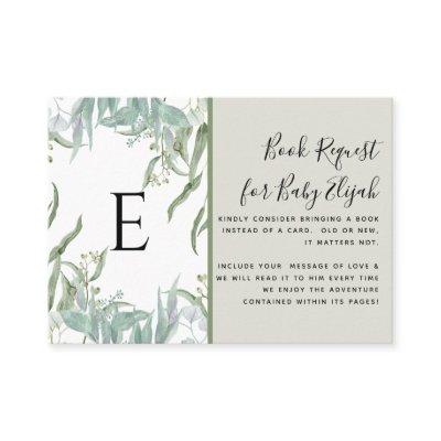 Earthy Eucalyptus Woodsy Foliage Baby Shower Books