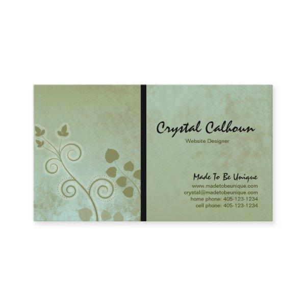 Earthy Green Curly  Template