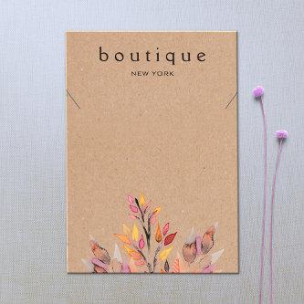 Earthy Necklace Jewelry Display Card