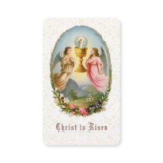 Easter Religious Paschal Prayer Holy Card