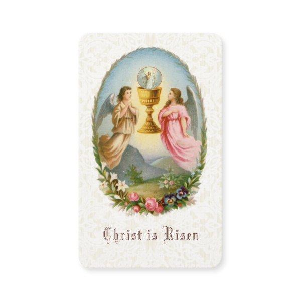 Easter Religious Paschal Prayer Holy Card