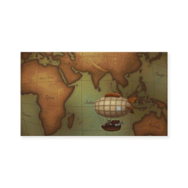 Eastern Hemisphere Map Personalized Calling Card