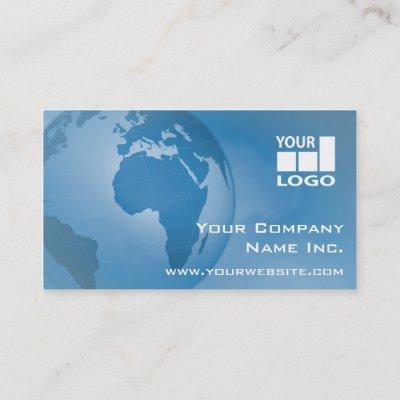 Easy Add Your Logo Global Corporate Blue