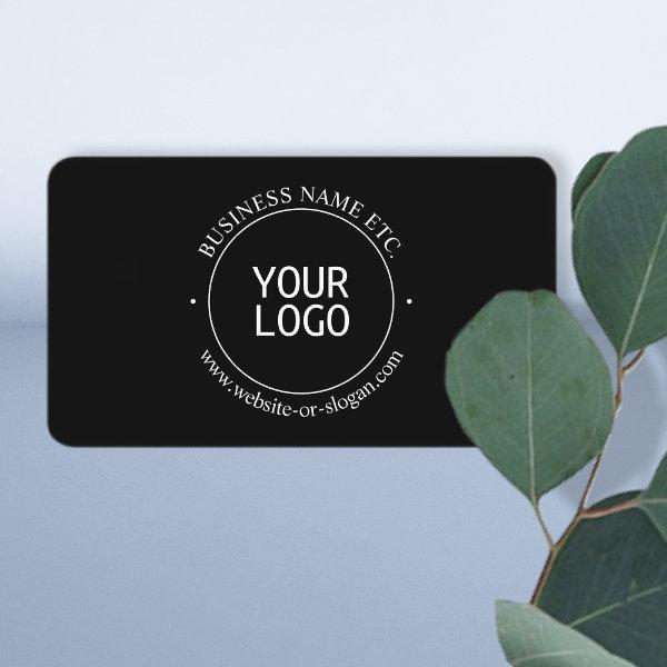 Easy Logo Replacement & Customizable Text | Black