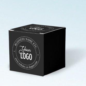 Easy Logo Replacement & Customizable Text | Black Favor Boxes