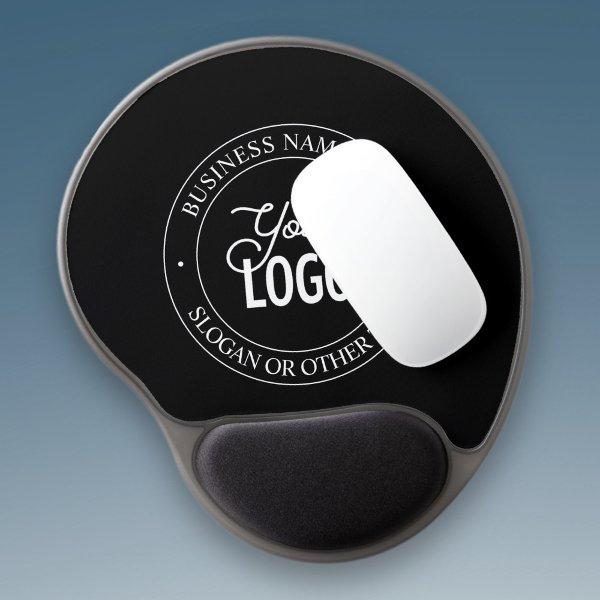 Easy Logo Replacement & Customizable Text | Black Gel Mouse Pad