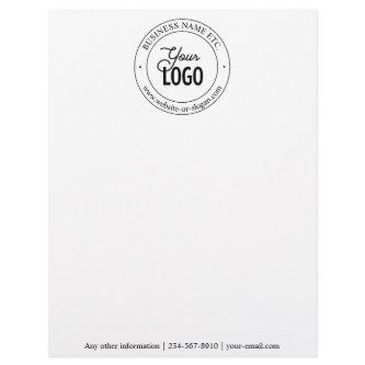 Easy Logo Replacement & Customizable Text | Black Letterhead