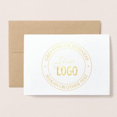 Easy Logo Replacement & Customizable Text Foil Card