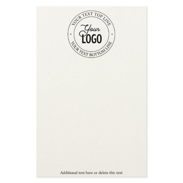 Easy Logo Replacement & Customizable Text Stationery