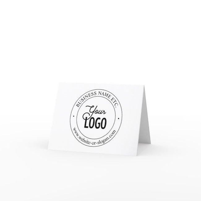 Easy Logo Replacement & Customizable Text | White Thank You Card