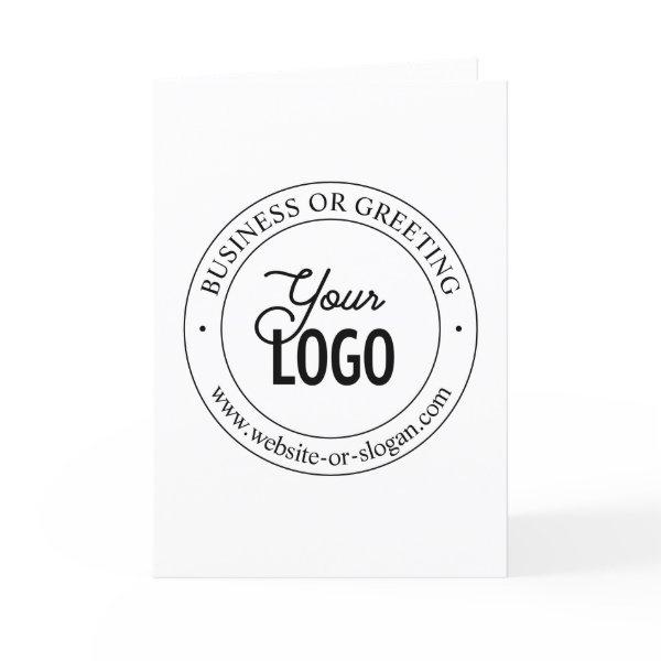 Easy Logo Replacement & Customizable Text | White Thank You Card
